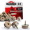 Filz-Gleiter Mit Schraube X-Protector 24 Stück Ø 20 mm - Möbelgleiter - Beige Filzgleiter - Bodengleiter - Stuhlgleiter zum Schrauben vernickelt - Effektiver Schutz Ihrer Möbel & Stühle!