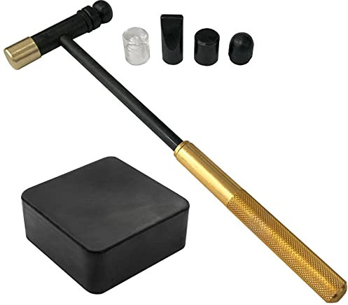 Jewellers Tools 2.5 Rubber Block & 6 Hammer Set : Precision Hammers Interchangeable Heads (245)