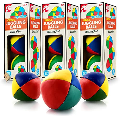 Circus Jonglierbälle 12 Stück | Weiche, bunte Jonglierbälle für Anfänger | Jonglieren lernen mit Zirkus-Clown-Jonglierbällen