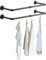 IBUYKE 94cm Kleiderstange Wandmontage 2er Set, Metall Industrial Garderobenstange Wandmontage mit 50kg Tragfähigkeit, Abnehmbare Platzsparend Wand Kleiderständer für Zuhause, Schwarz TYJ001H-2