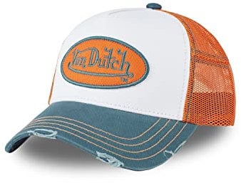 Cap Herren Anti-Reizung, Tracker Kappe Herren, Hunne, Bequem, Weiß/Orange, Einheitsgröße