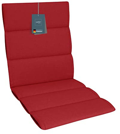 LILENO HOME Gartenstuhl Auflagen als [1er Set - Niedriglehner] in Rot - Bequeme Liegen als Sitzauflagen für Gartenmöbel - Stuhlkissen für Gartenstühle und Klappstühle