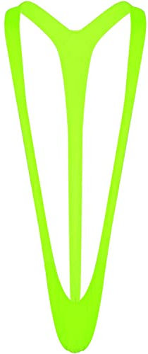 MFUOE Borat Mankini - Costume da bagno da uomo con perizoma a V, sexy, con bretelle, costume da addio al celibato, Verde, Taglia unica
