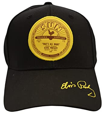 Sun Records Elvis Presley Cap All Right - Mid-South Products Schwarz, Schwarz, Einheitsgröße