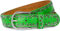 styleBREAKER Nietengürtel mit mehrfarbigen kleinen Nieten, Gürtel Kunstleder Einfarbig, kürzbar, Hüftgürtel Unisex 03010071, Farbe:Grün, Größe:100cm
