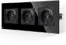 JIMEIDA Steckdose Glas Schwarz 3 Fach,16 Amp Gehärteter Glasscheibe Standard Steckdose Schutzkontakt Wandsteckdose 228 * 86mm 250V