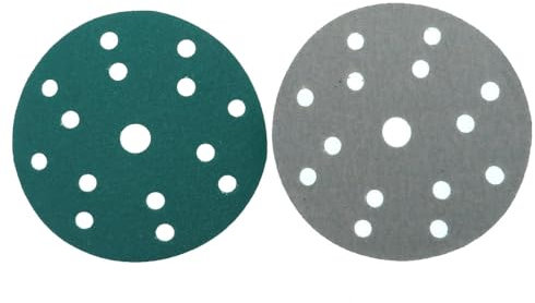 Boxonly Sanding Discs Pads 150mm 15 Hole Sandpaper Hook and Loop Discs 80/120/180/240/320/400/800 Grits 20Pcs