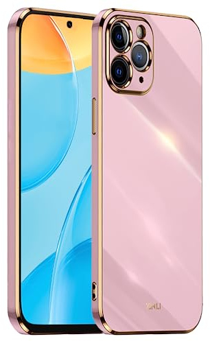 HONLEN Custodia per iPhone 11 Pro (5.8 Inches), Cover Morbida in Silicone TPU, Design del Telaio Galvanico - Viola