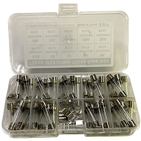 Glassicherung Feinsicherung Sortiment 72 Teile 6 * 30mm