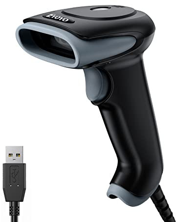 Eyoyo Lecteur Codes Barres 1D 2D, Handheld Wired USB douchette Code Barre QR PDF417 Data Matrix Barcode Scanner with USB Cable for PC Mac pour Mobile Payment, Convenience Store…