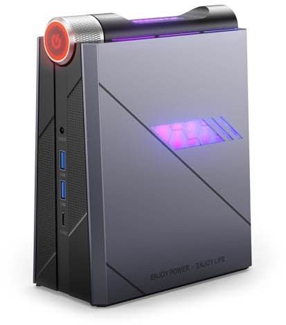 ACEMAGIC AD08 Mini PC [regolazione in 3 modalità],i9-11900H (8C/16T, fino a 4,9 GHz), 16 GB DDR4 512 GB NVME SSD Mini Computer con WiFi 6 | TDP 45 W | 4K UHD | RGB DDR | Type-C | Win 11