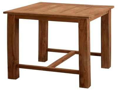 Inko Teakholz-Bartisch Abacus recyceltes Teak 120x80x108 cm Stehtisch