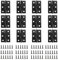 EUZUXU 12 Bisagras Plegables 44 mm × 32 mm, Bisagra Puerta Acero Inoxidable, Bisagra Pequeña para Puertas, Ventanas, Armarios, con 72 Tornillos