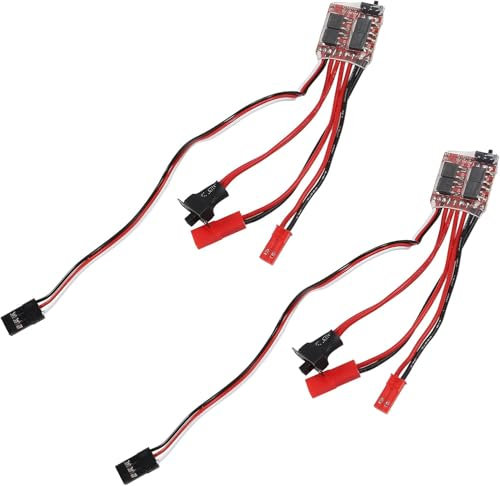 ALAMSCN 2 Stück RC ESC 20A ESC Elektronischer Geschwindigkeitsregler mit Bremse für Controller Boot RC Car Tank Ersatzteil
