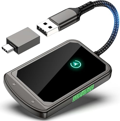 Adaptador Carplay Inalambrico & Android Auto Inalambrico 2 en 1, Car Play Inalámbrico para Apple, Dongle Wireless Carplay Plug & Play, para iOS 10+ /Android11+ /iPhone 6+