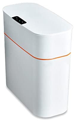 siduytin Smart Trash Can Automatic Induction Touchless Garbage Bin Electronic Dustbin Intelligent Rubbish Wastebin Waste Bucket, White