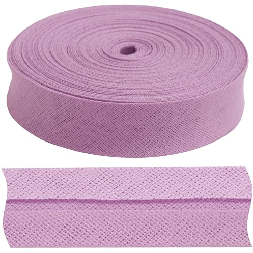 AERZETIX - C77324 - Band Streifen Schrägband 9 Meter x 17 mm - aus Baumwolle - Farbe helles lila - Paspelierung passepartouts borten für Kleidung Kissen bettdecken schrägband