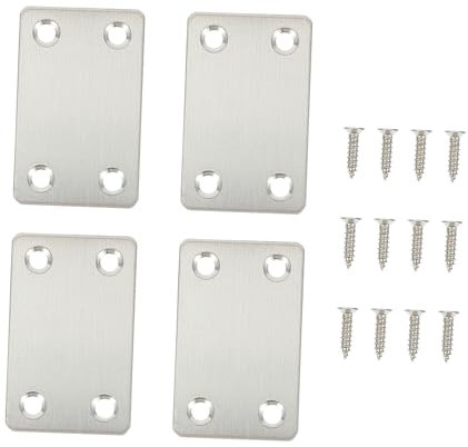 GLEAVI 12stücke Edelstahl Verbindungselemente Für Möbel Nicht Rostende Gerade Winkelverbinder Für Regale Tische Betten Und Schränke Einfache Montage
