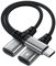 Dual USB C Headphone Jack Adapter, USB-C Splitter, 2 in 1 Dual Type C Audio+Charger Adapter with PD 60W Fast Charging Compatible with Samsung Galaxy, i-Pad, iPhone 15/16, and More TypeC Devices