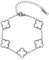 mehesz Armband aus Edelstahl, vergoldet, mit Kleeblatt, Damen, Herren, Uni, 22 cm, Edelstahl, Emaille