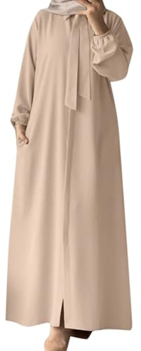 Abaya Damen Sommer Baumwolle Muslimische mit Kopftuch Burka Abaya-Set Große Größe Kleidung Für Frauen Muslim Gebetskleidung Hijab-Kleid Elegant Frühling Gebetskleid Lang Islam