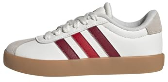 adidas Unisex child VL COURT 3.0 SHOES INFANTS, White Bordeaux Collegiate Wonder Alumina, 10 UK