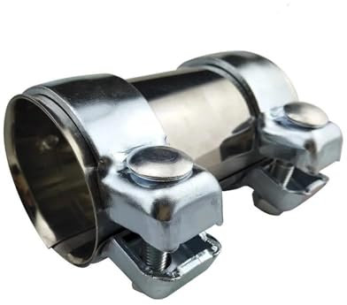 DZSDKHLFJ Auspuffrohr Rohrschelle ID 1,75-3,0 Länge 125mm Auspuffrohr Schalldämpfer Anschluss Joiner Auto Zubehör Teile Auspuffblende(1.65inch(ID 42MM))