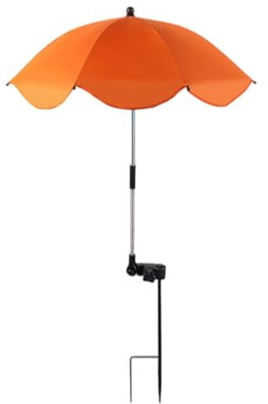 FewNvWa Parasol extérieur pour plantes, couverture de jardin avec angles réglables pour pots à fleurs, Orange
