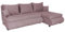 FORNIRO 24 NELA Ecksofa mit Schlaffunktion und Bettkasten - Sofa mit 3 Sitzen und Robustem Überzug - Schlafcouch L-Form Universal - Modern Couch - 199x143x80 cm (Stoff Basic, Rosa)