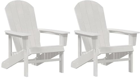 vidaXL Garten Lounge Möbel 2 pcs Weiß 74 x 82 x 90cm Polyethylen, Garten und Terrasse, Rechteckig, Moderne Gartenmöbel, Terrassenstühle, Lounge-Sofas, Bänke, Sitzgelegenheiten, Langlebig