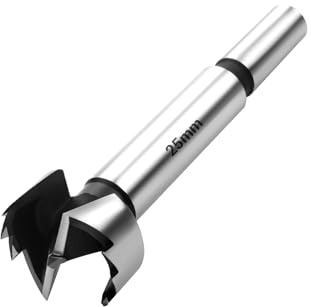 25mm Forstner Drill Bit for Woodworking, Forstner Bit Wood Drill Bits for Holes Hinge Cutter Tungsten Carbide Wood Auger Drill Bit Hole Saw Opener
