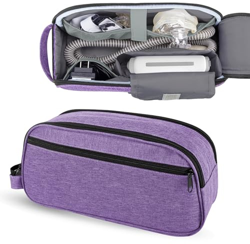 CPAP Reisetasche für AirMini Gerät und Zubehör (Violett） | Aufbewahrungstasche für Beatmungsgeräte für unterwegs, CPAP Tasche für Geräte auf Reisen (Nur Tasche)