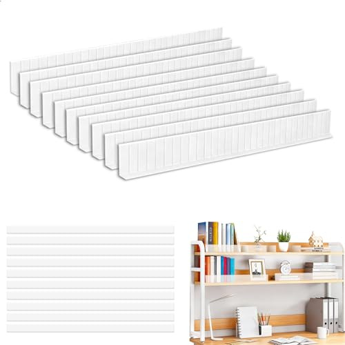 Schubladenteiler 10 Pack Drawer Organizer Schubladentrenner Verstellbar, Kann Zugeschnitten und Kombiniert Werden Drawer Dividers für Sortierte Lagerung und Rutschfeste Schutzbarrieren 40*4*1,3 CM