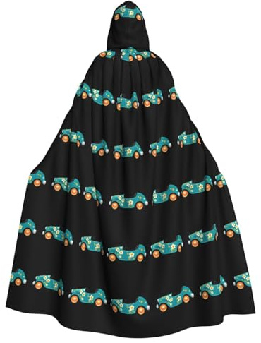HJFCZH Mantello con cappuccio super grande con motivo floreale a dondolo per Halloween, per adulti, con papillon, senza cerniera
