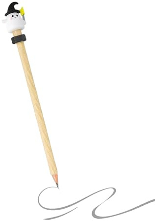 Fyrdyn Fidget Pencil für Erwachsene | Holz Halloween Bleistift Fidgets mit Mutter - Spinner Pen Silent Sensory Tool für Studium Reisen Erwachsene Schule Bibliothek Büro Wartezimmer Zuhause Jungen