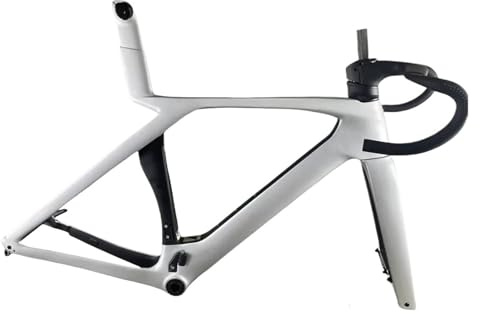 Generico Telaio for Bicicletta in Carbonio, Argento Opaco, Telaio da Strada con Disco e Manubrio(SLR 9 Gen 7 Frame,56cm)
