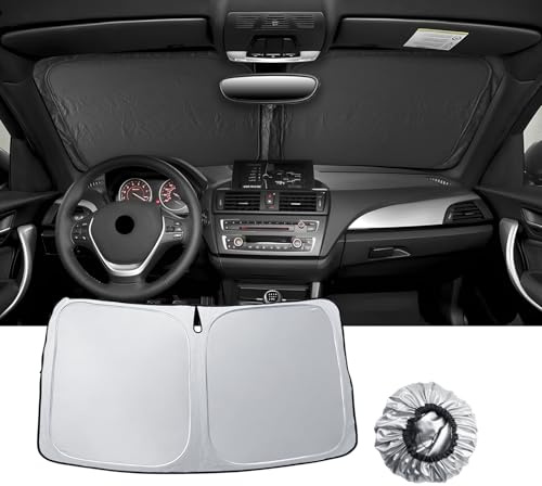 LUWU [Mejorado] Parasol Coche Compatible con BMW Serie 1 F20 F40 / Serie 2 F22 F44 2012-2025 Parasol para Parabrisas Delantero Plegable Protección UV Accesorios 1er 2er
