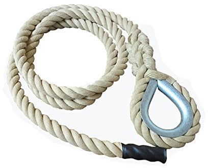 Fitrope ® - Gym Climbing Rope – 36mm Synthetic Gym Rope with Hard Eye 13m