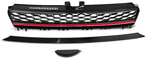 Shop Import - Rejilla de rejilla para Golf 7 Look GTI Rojo (W11)