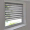 Sonnenschutz-HH - Doppelrollo Klemmfix ohne Bohren Vario Seitenzug Duorollo AUSSENMAß Breite 150 x 80 cm Höhe - Leinen-Struktur grau