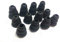 Rhinenet 12pcs Triple Flange Silicone Sport earbuds Ear Pads Replacement Earbuds Tips Gels Rubber Reduces Noise & Improves Sound Internal Size (4.00mm-7mm) In-Ear Earphone Headphone (Black)