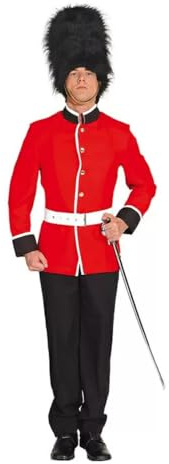 WOOOOZY Herren-Kostüm Jacke brit. Palastsoldat, Gr. 50 - inklusive praktischem Kleidersack