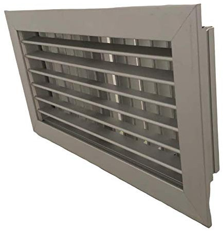 GASMOBE Rejilla ventilación impulsión doble deflexión horizontal delante aire acondicionado (200X150, ANONIZADO)