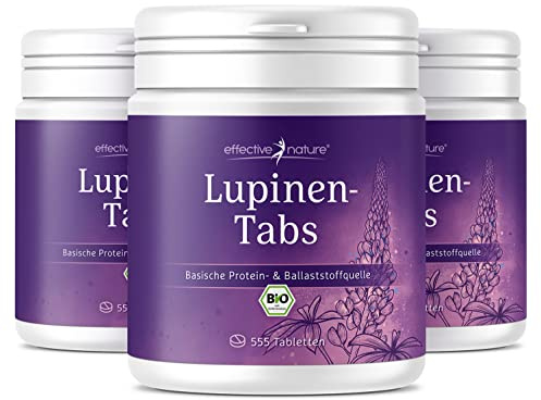 effective nature - Lupinentabs - Pflanzliche Eiweisstabletten aus kontrolliert-biologischem Anbau - Ideal für unterwegs - Hoher Proteinanteil, 1565 Stk