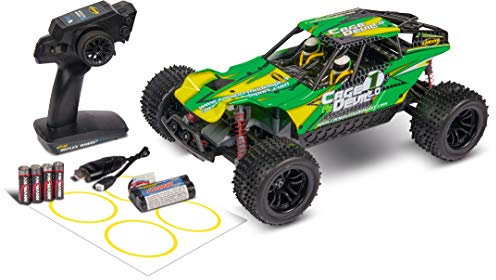 Carson 500404196 1:10 Cage Devil FE 2.0 2.4GHz 100% RTR, Ferngesteuertes Auto, Offroad Truggy, inkl. Batterien und Fernsteuerung, Bedruckte Karosserie, Schwarz