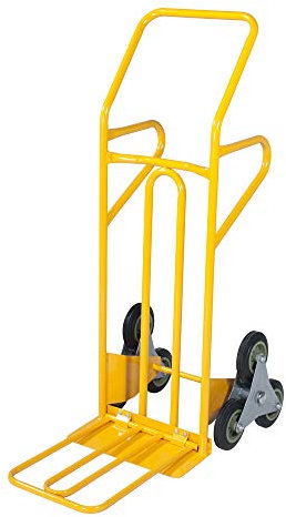 VERDELOOK Sackkarre mit drei Rädern, Tragkraft 250 kg, 88 x 42,5 x 127 cm, Gelb