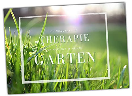 Garten keine Therapie Schild lustiger Spruch Türschild Warnschild Fun Metallschild