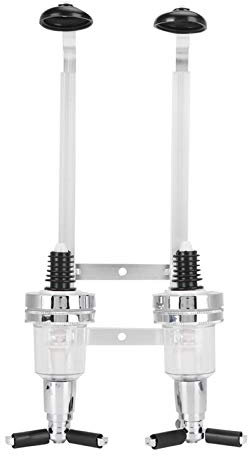 Wandhalterung Getränkespender Bier Wein Spirituosen Flaschenhalter Tragbarer Aluminium Legierung Optik Weinständer Dispenser für Hause und Bar (2 Flaschen)
