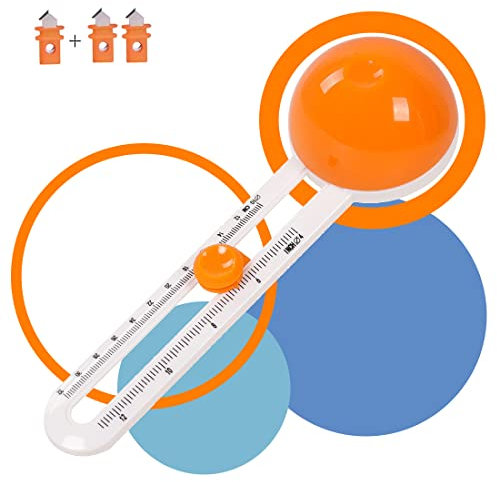 Taglierina Circolare Rotante Taglio Coltello Circle Cutter Circular Paper Trimmer Scrapbooking Cards Cutters Craft Supplies (Orange)
