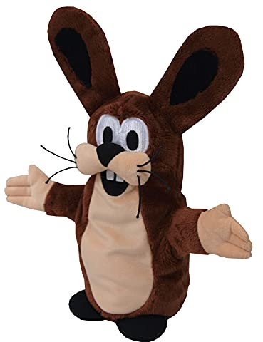 Handpuppe Tierhandpuppen 37 cm Original Der Kleine Maulwurf, Braun Hase, Tierfigur theatrepuppe Handspielpuppe für Kinder Jungen Mädchen Plüsh